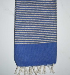 Fouta bleu avec lurex - FOUTA TUNISIA