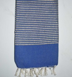 Fouta bleu avec lurex