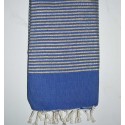 Fouta bleu avec lurex
