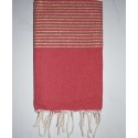 Fouta rouge avec lurex - FOUTA TUNISIA