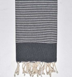 Beach towel lurex flat midnight blue