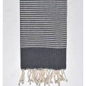 Fouta bleu nuit avec lurex argent - FOUTA TUNISIA