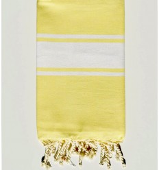 beach towel flat pale yellow