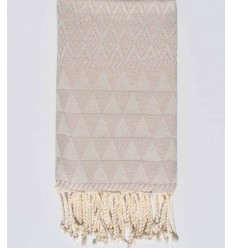 Fouta Jacquard Diamant beige