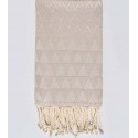 Fouta Jacquard Diamant beige