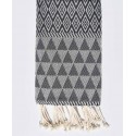 Fouta Jacquard gris foncé