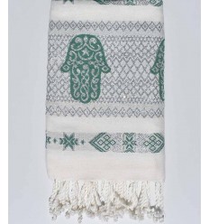 Fouta khomsa vert