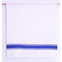 Fouta blanche bandes bleues