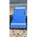 toalha de praia plana azul