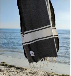Toalla de playa plana gris pizarra oscuro 2