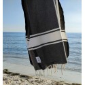 Toalla de playa plana gris pizarra oscuro