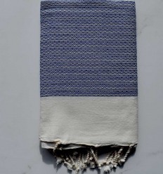 Fouta Pique-Pique bleu - FOUTA TUNISIA