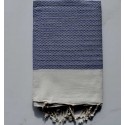 Fouta Pique-Pique bleu - FOUTA TUNISIA