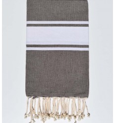 Fouta plate marron