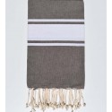 Fouta plate marron