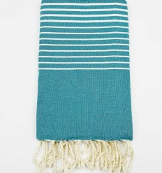 Fouta Portofino bleu vert - FOUTA TUNISIA