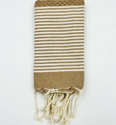 Lot de 10 serviettes de table beige noisette