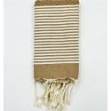 Lot de 10 serviettes de table beige noisette
