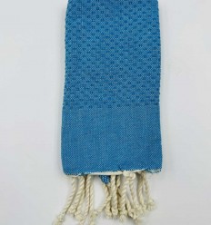 Lot de 10 serviettes de table bleu azur