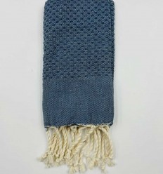 Lot de 10 serviettes de table bleu guède