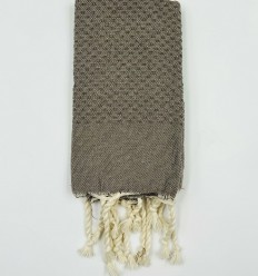 Lot de 10 serviettes de table taupe marron