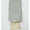 Lot de 10 serviettes de table gris clair