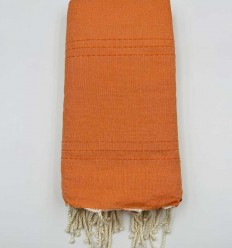 Jeté unie couleur orange