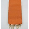 Jeté unie couleur orange
