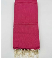 Jeté uni rose fuchsia