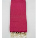 Jeté uni rose fuchsia