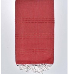 Jeté uni rouge 1,5 m x 2,5 m
