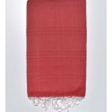 Jeté uni rouge 1,5 m x 2,5 m