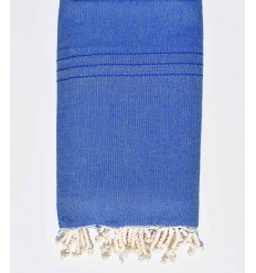 Jeté uni bleu électrique 1,5 m x 2,5 m