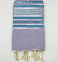 Fouta arabesque parme