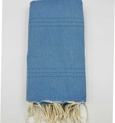 jeté uni bleu moyen