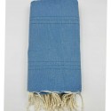jeté uni bleu moyen