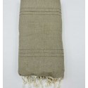 Jeté unie couleur taupe