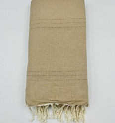 Jeté uni beige sable