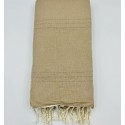Jeté uni beige sable