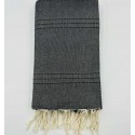 Jeté uni gris noir