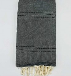 Jeté unie gris foncé