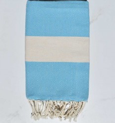 Fouta Diamant bleu turquoise 2
