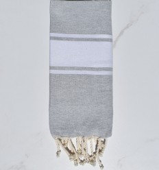 Fouta enfant gris clair