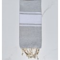 Fouta enfant gris clair