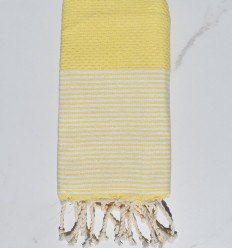 Serviette de plage enfant nid d'abeille jaune