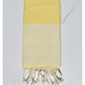 Serviette de plage enfant nid d'abeille jaune