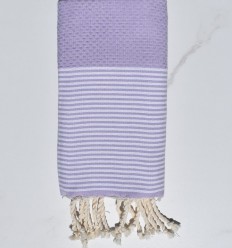 Fouta enfant nid d'abeille parme