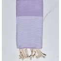 Fouta enfant nid d'abeille parme