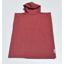 Poncho de plage enfant rouge bordeaux