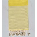 Fouta nid d'abeille jaune chartreuse - FOUTA TUNISIA